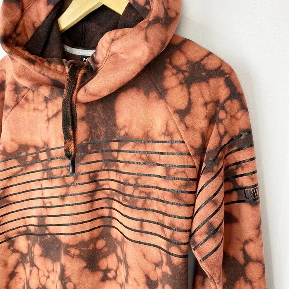 Under Armour Hoodie Threadborne Orange Tie Dye M - Picture 3 of 9